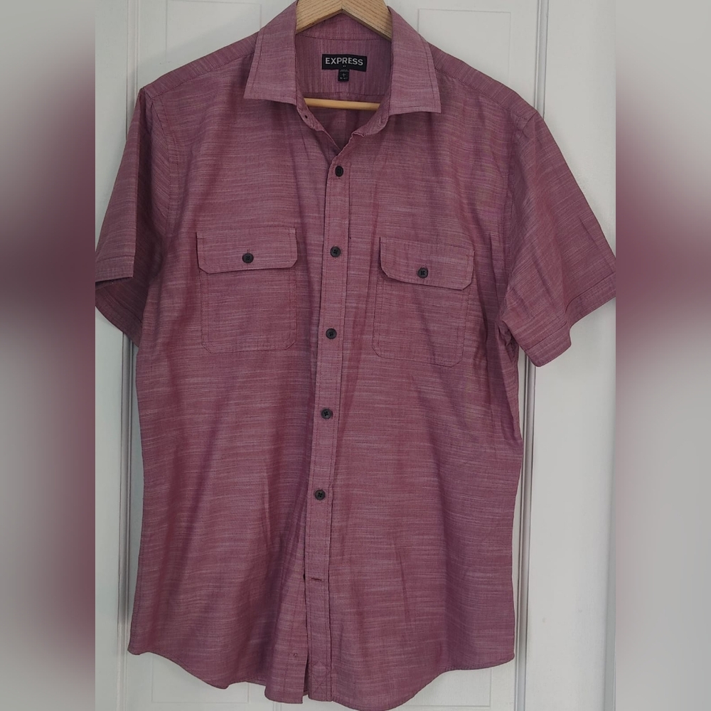 Men's half sleeve shirt pink